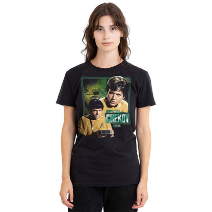 Black - Side - Star Trek Unisex Adult Chekov T-Shirt