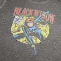 Charcoal - Side - Black Widow Womens-Ladies Vintage T-Shirt