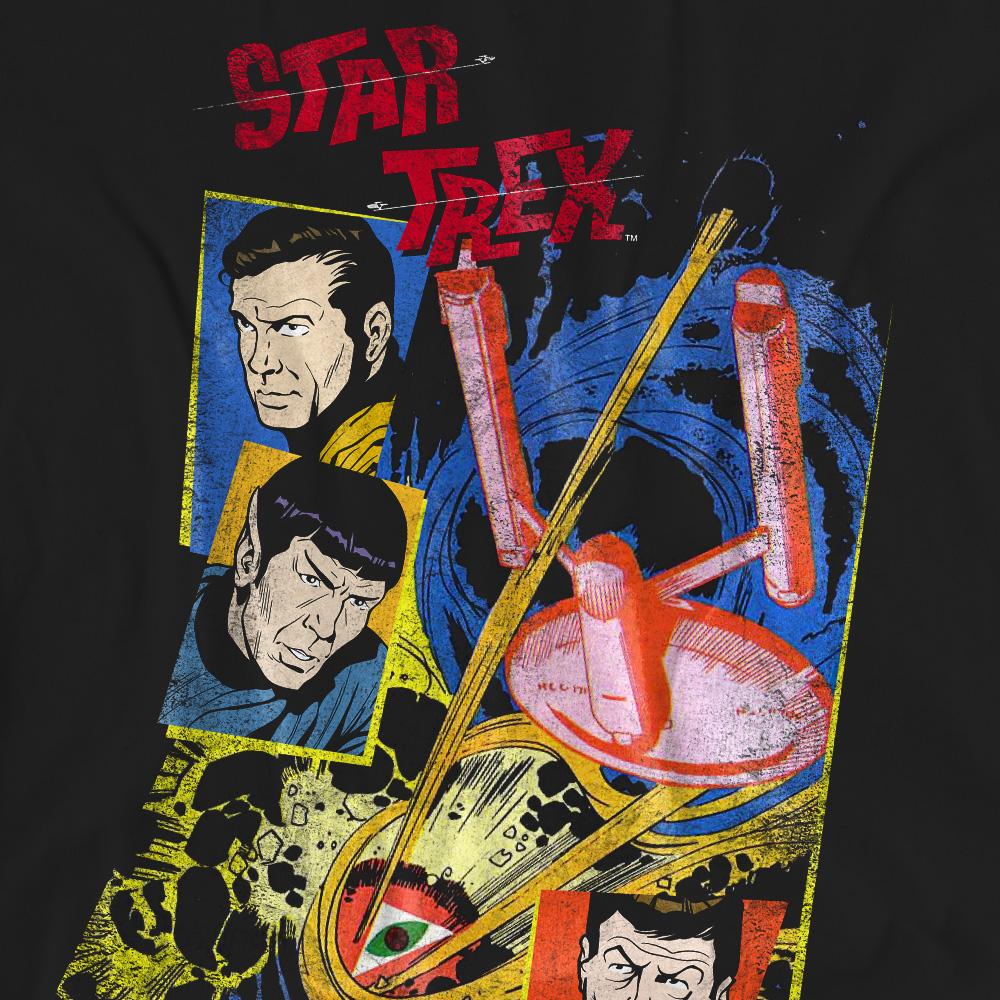 Black - Pack Shot - Star Trek Unisex Adult Eye of the Storm T-Shirt