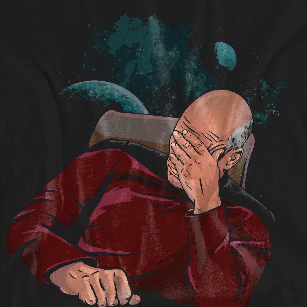 Black - Side - Star Trek Unisex Adult Facepalm T-Shirt
