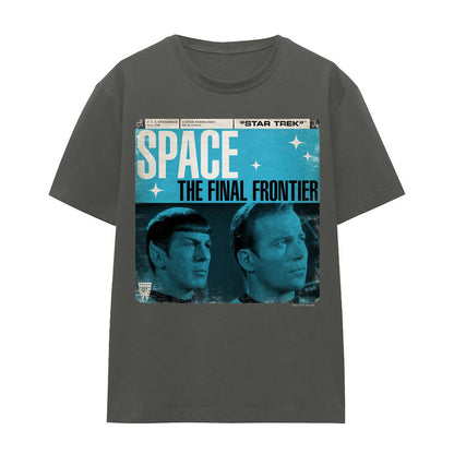 Charcoal - Front - Star Trek Unisex Adult Final Frontier Cover T-Shirt