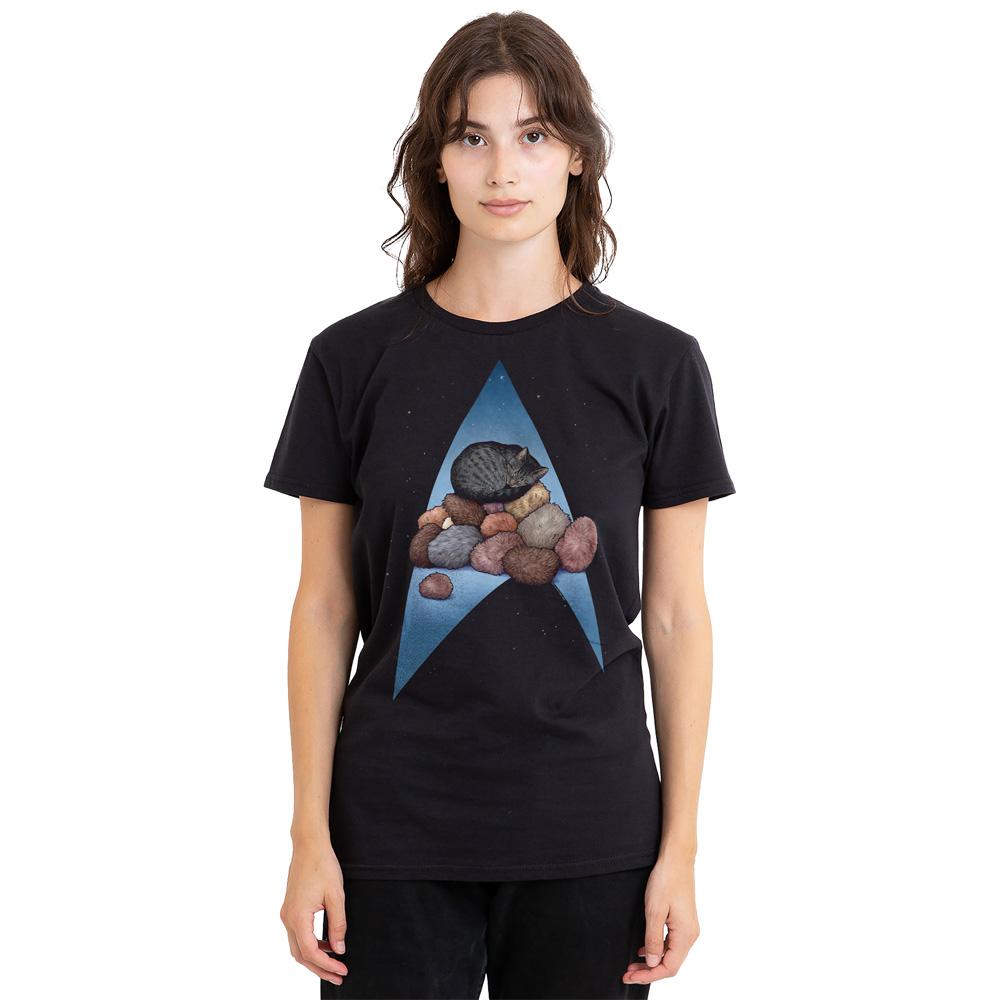 Black - Side - Star Trek Unisex Adult Five Year Nap T-Shirt