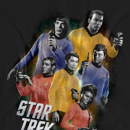 Black - Pack Shot - Star Trek Unisex Adult Galaxy Glow T-Shirt