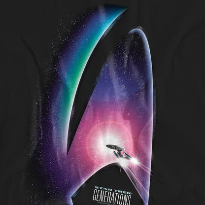 Black - Pack Shot - Star Trek Unisex Adult Generations T-Shirt