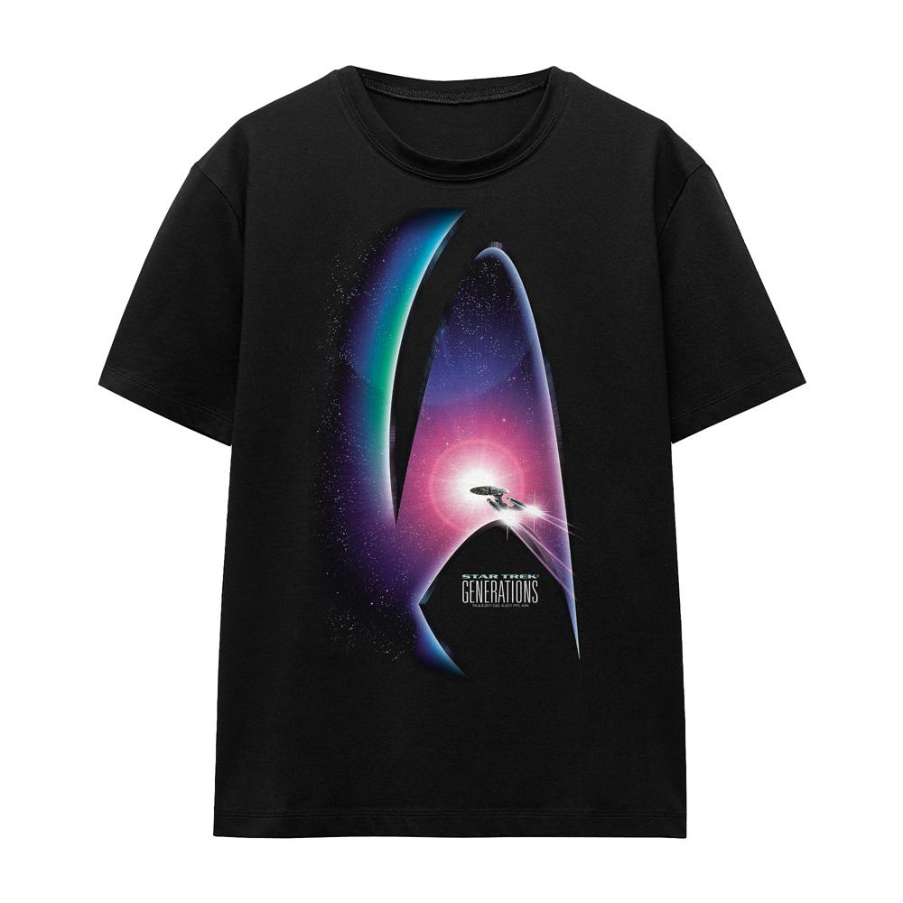 Black - Front - Star Trek Unisex Adult Generations T-Shirt