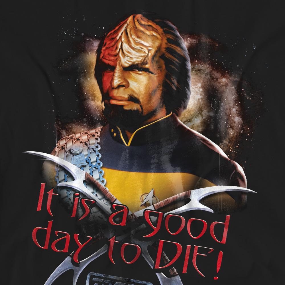 Black - Pack Shot - Star Trek Unisex Adult Good Day to Die T-Shirt