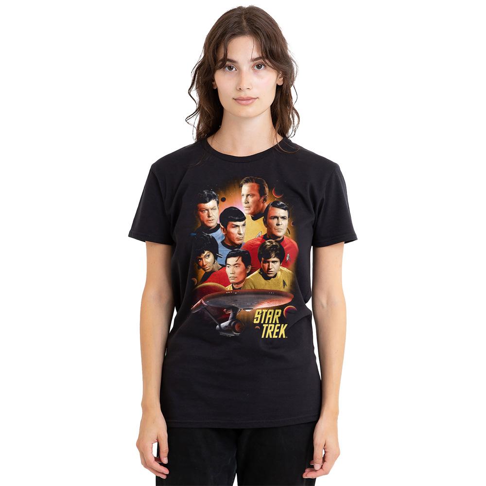 Black - Side - Star Trek Unisex Adult Heart of the Enterprise T-Shirt