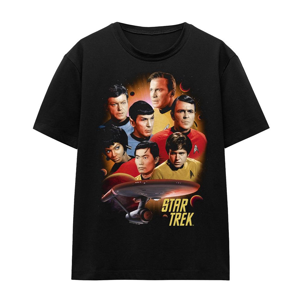 Black - Front - Star Trek Unisex Adult Heart of the Enterprise T-Shirt