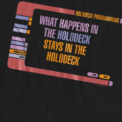 Black - Side - Star Trek Unisex Adult Holodeck Secrets T-Shirt