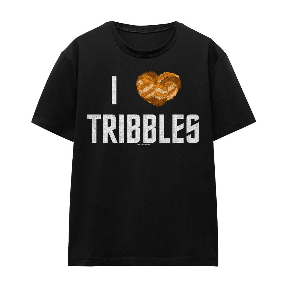 Black - Front - Star Trek Unisex Adult I Heart Tribbles T-Shirt