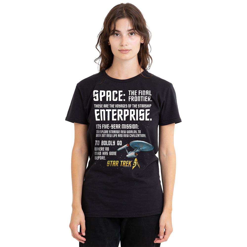 Black - Side - Star Trek Unisex Adult Intro T-Shirt