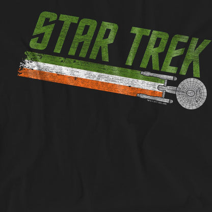 Black - Pack Shot - Star Trek Unisex Adult Irish Enterprise T-Shirt