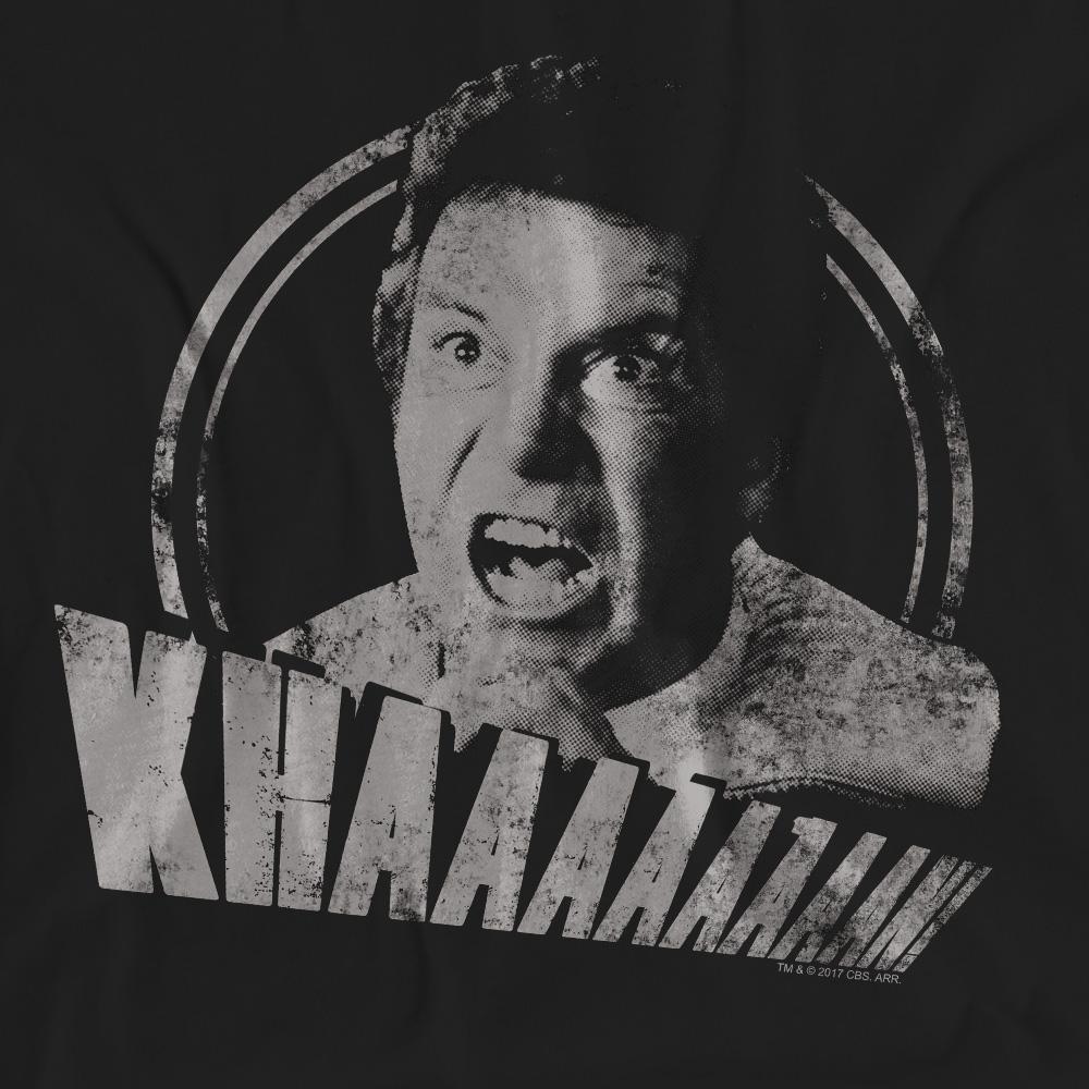 Black - Pack Shot - Star Trek Unisex Adult Khan Distressed T-Shirt