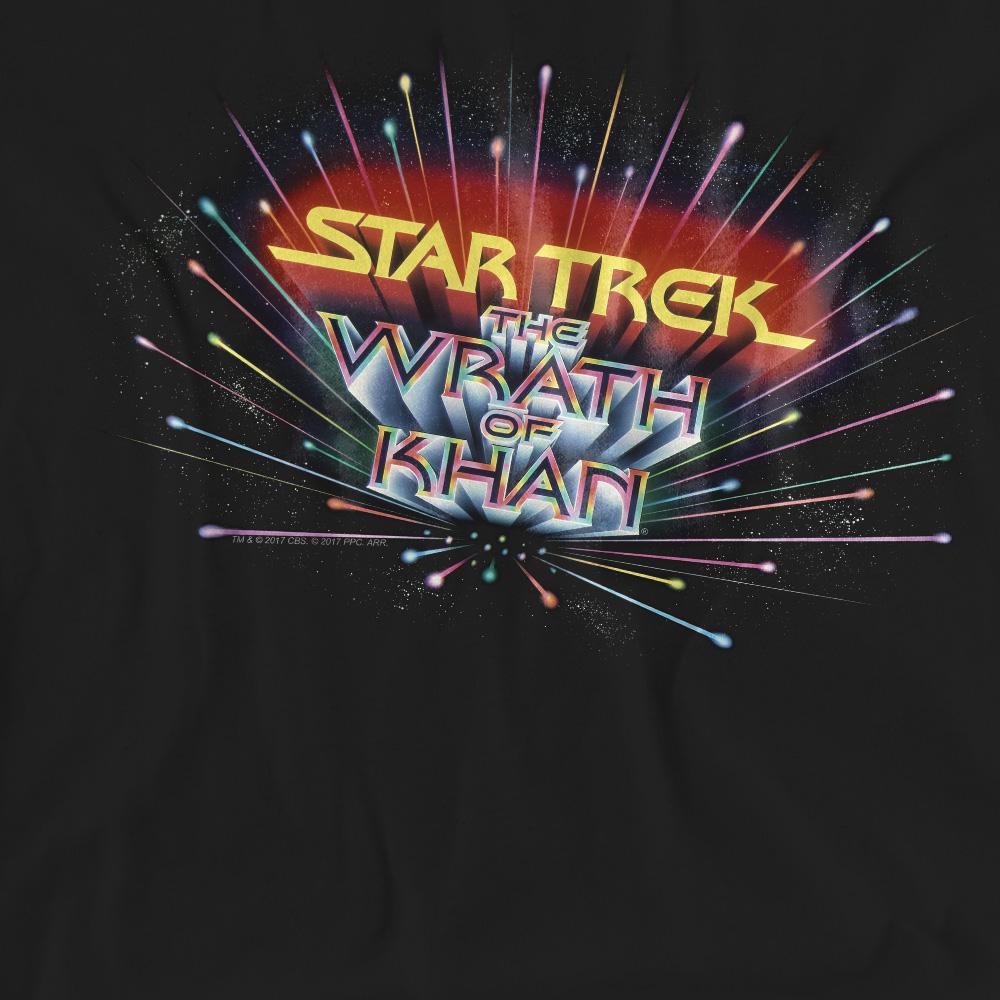 Black - Pack Shot - Star Trek Unisex Adult Khan Logo T-Shirt
