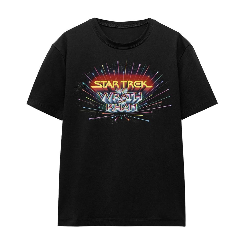 Black - Front - Star Trek Unisex Adult Khan Logo T-Shirt