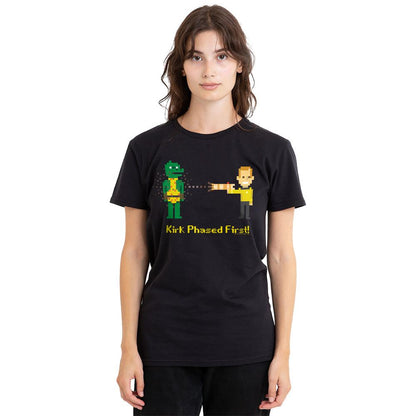 Black - Side - Star Trek Unisex Adult Kirk Phased First T-Shirt