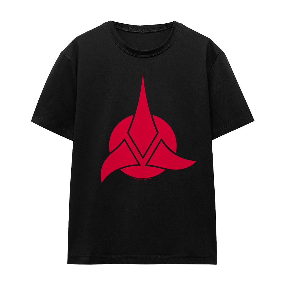 Black - Front - Star Trek Unisex Adult Klingon Logo T-Shirt
