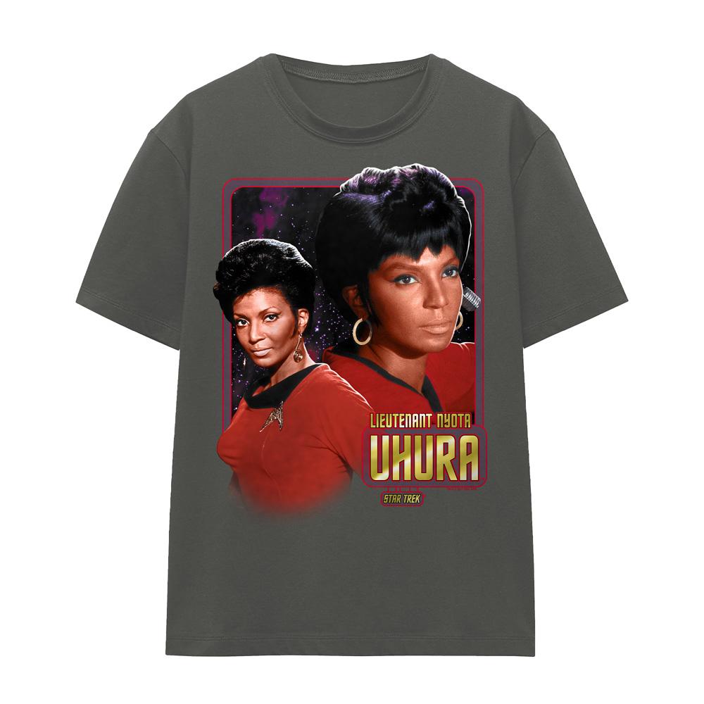 Charcoal - Front - Star Trek Unisex Adult Uhura T-Shirt