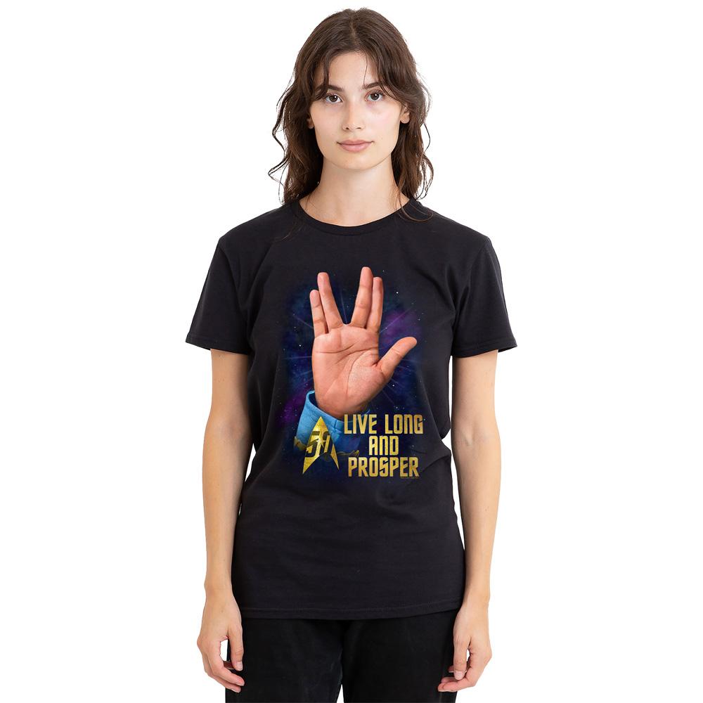 Black - Side - Star Trek Unisex Adult LLAP 50 T-Shirt