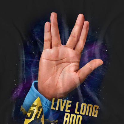Black - Pack Shot - Star Trek Unisex Adult LLAP 50 T-Shirt
