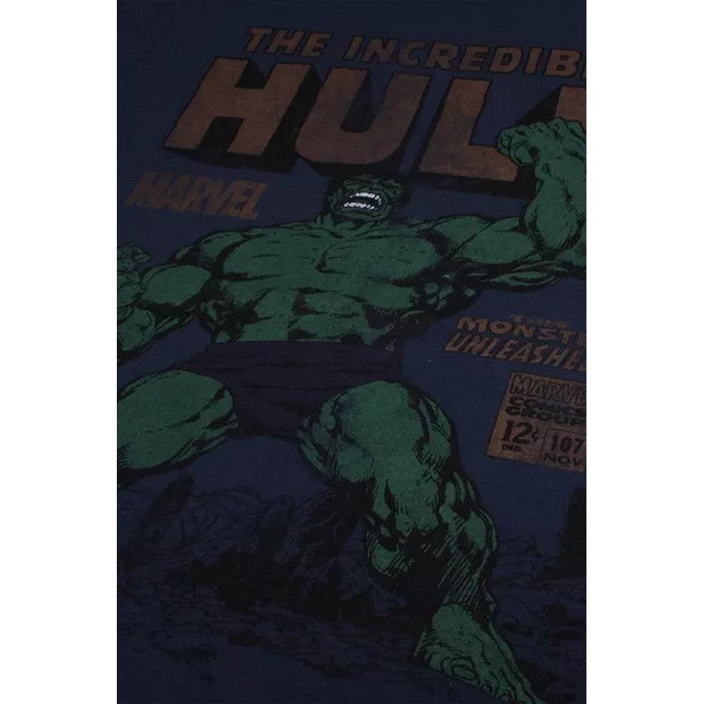 Navy - Side - Hulk Mens Rage T-Shirt