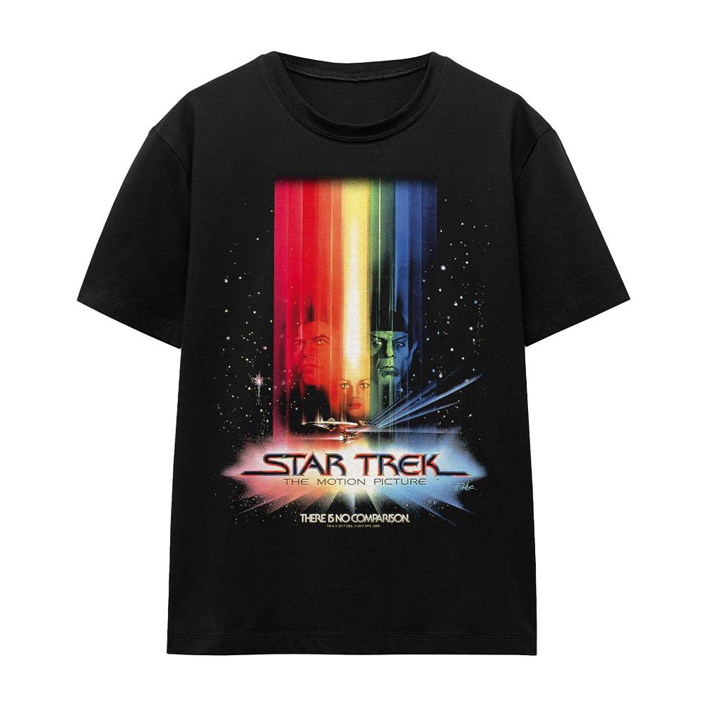 Black - Front - Star Trek Unisex Adult Motion Picture Poster T-Shirt