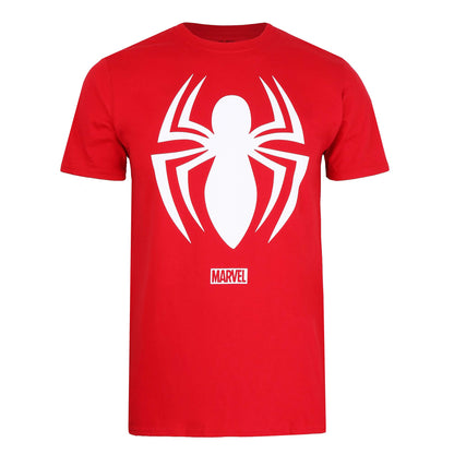 Red - Front - Spider-Man Mens Logo T-Shirt