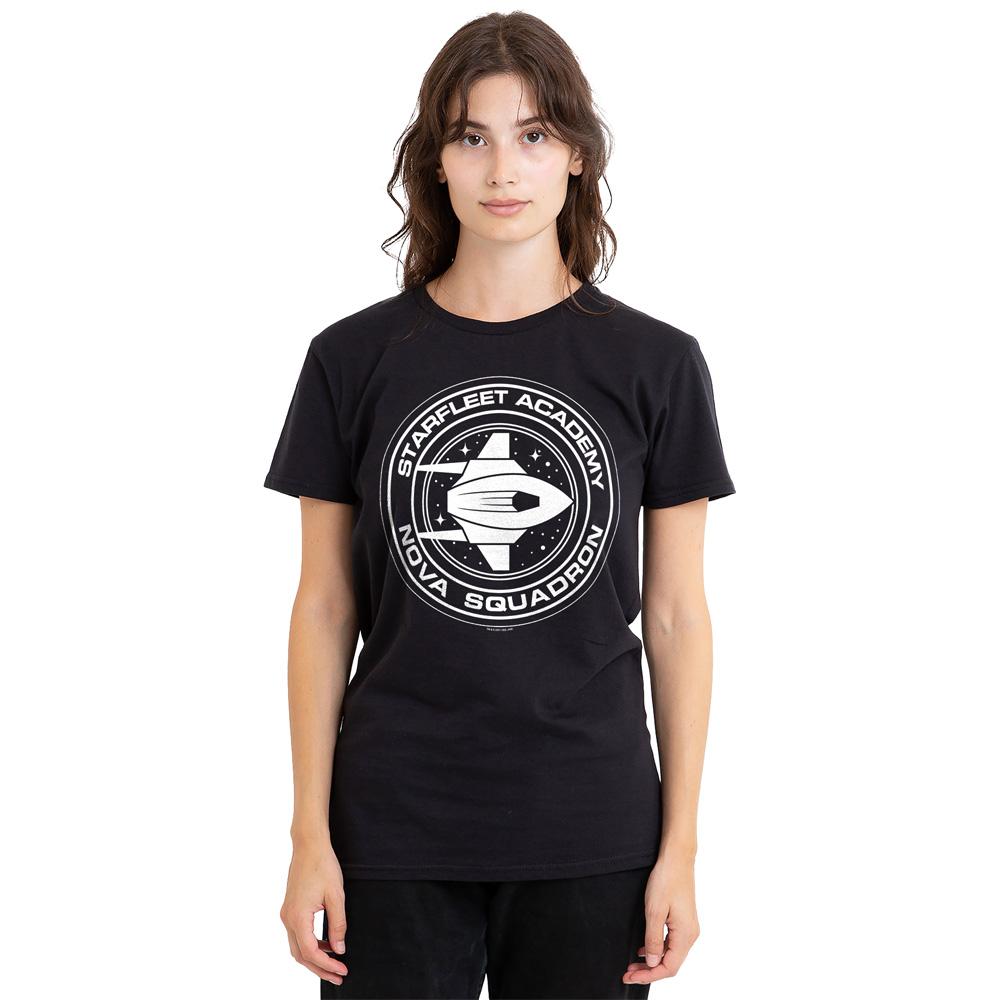 Black - Side - Star Trek Unisex Adult Nova Squadron T-Shirt