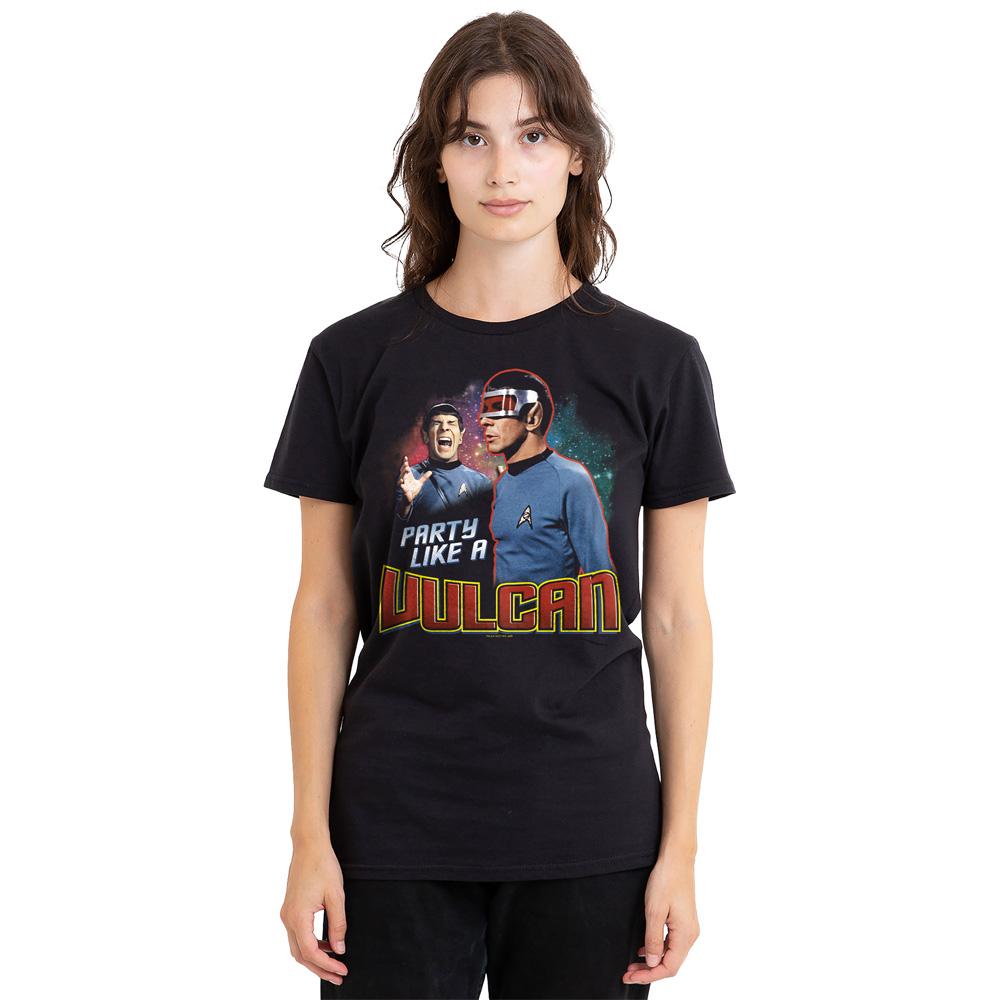 Black - Side - Star Trek Unisex Adult Party Like a Vulcan T-Shirt