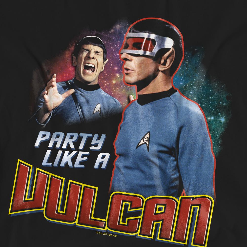 Black - Pack Shot - Star Trek Unisex Adult Party Like a Vulcan T-Shirt