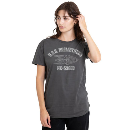 Charcoal - Side - Star Trek Unisex Adult Prometheus Athletic T-Shirt