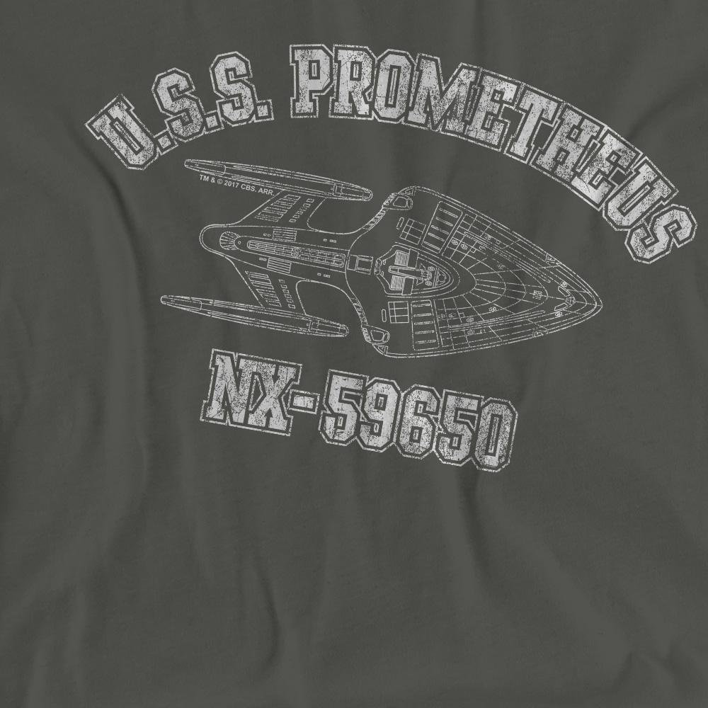 Charcoal - Pack Shot - Star Trek Unisex Adult Prometheus Athletic T-Shirt