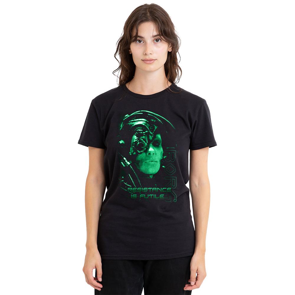 Black - Side - Star Trek Unisex Adult Resistance is Futile T-Shirt