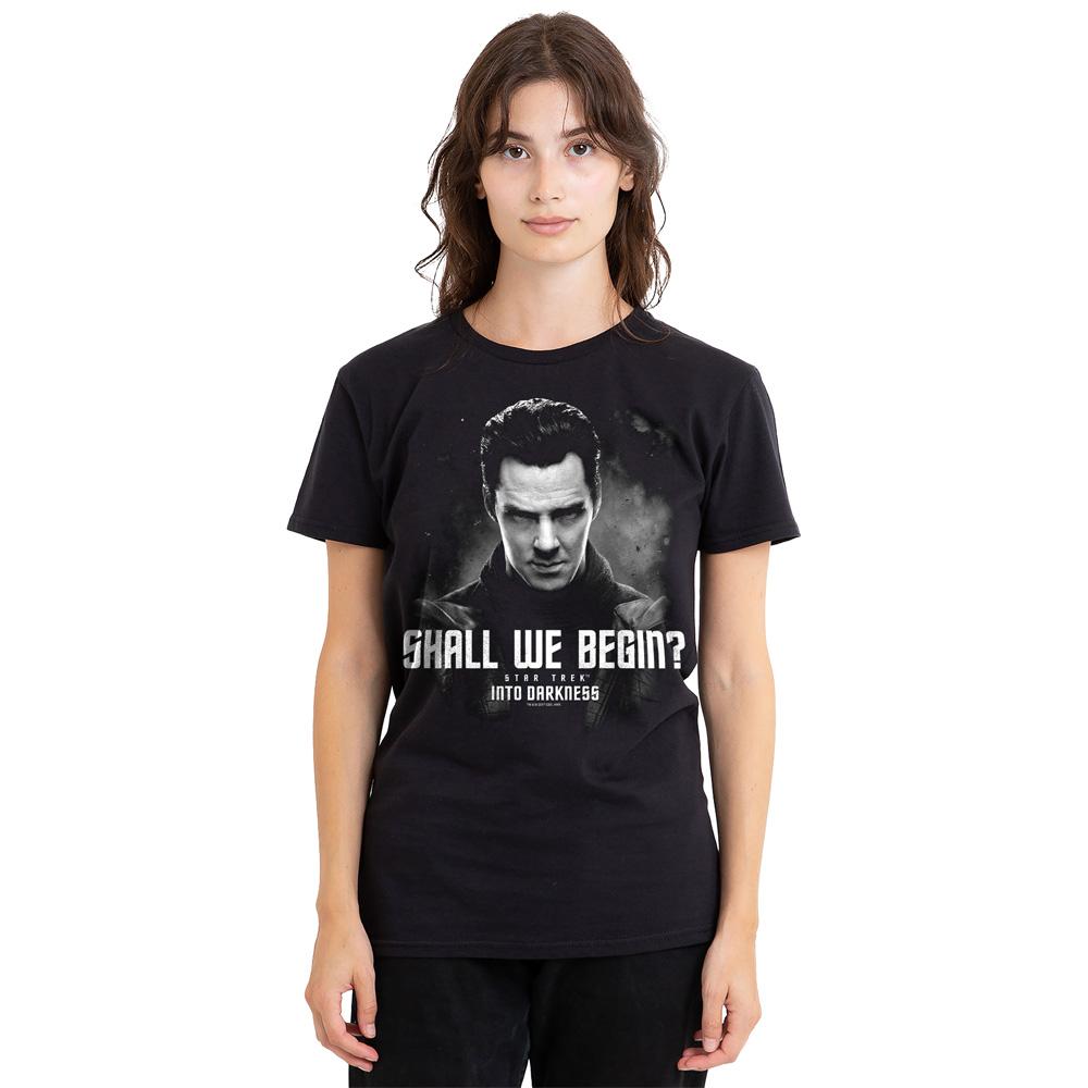 Black - Side - Star Trek: Into Darkness Unisex Adult Shall We Begin T-Shirt