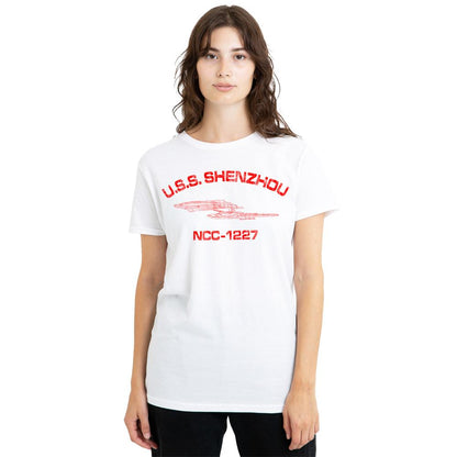 White - Side - Star Trek Unisex Adult Shenzhou Athletic T-Shirt