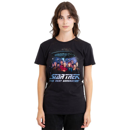 Black - Side - Star Trek Unisex Adult Space Group T-Shirt