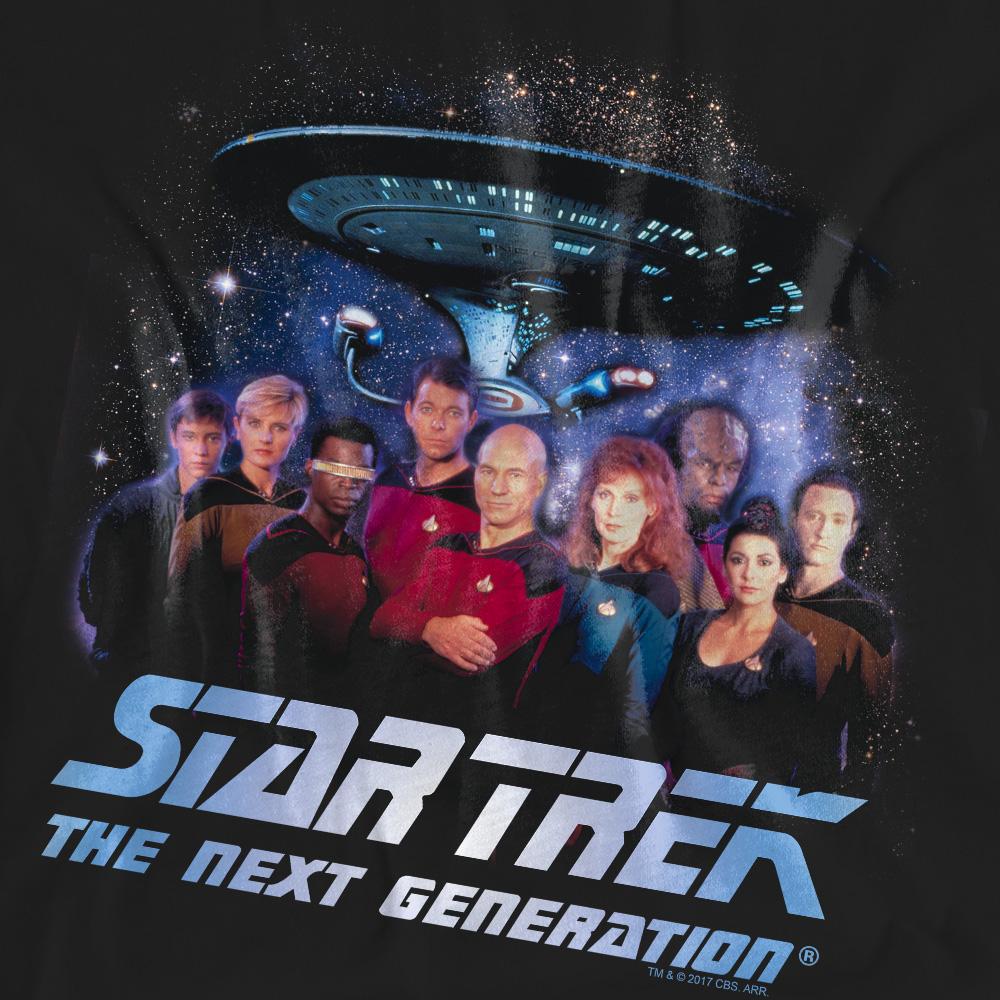 Black - Pack Shot - Star Trek Unisex Adult Space Group T-Shirt
