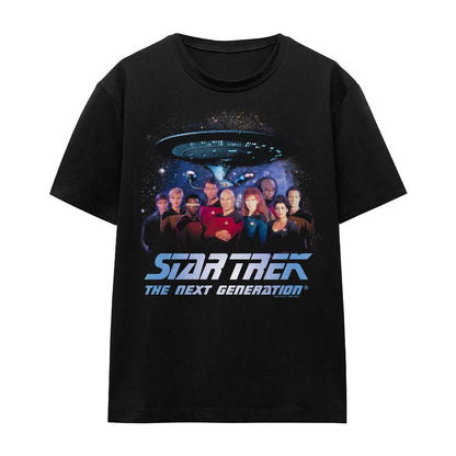 Black - Front - Star Trek Unisex Adult Space Group T-Shirt