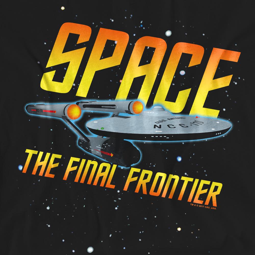 Black - Pack Shot - Star Trek Unisex Adult Space T-Shirt