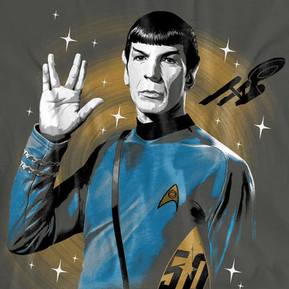Charcoal - Pack Shot - Star Trek Unisex Adult Prosper Space T-Shirt