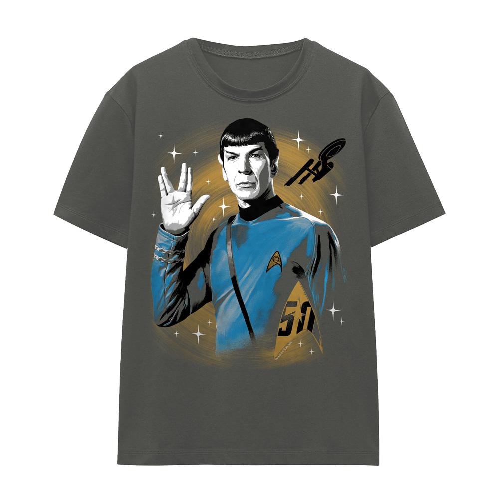 Charcoal - Front - Star Trek Unisex Adult Prosper Space T-Shirt