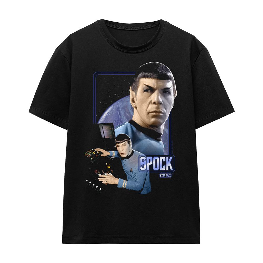 Black - Front - Star Trek Unisex Adult Spock T-Shirt