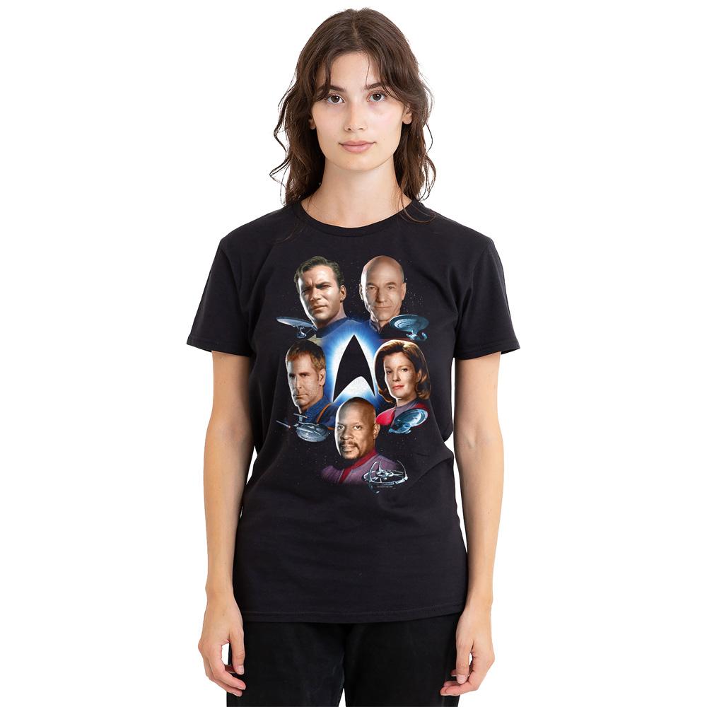 Black - Side - Star Trek Unisex Adult Starfleet´s Finest T-Shirt