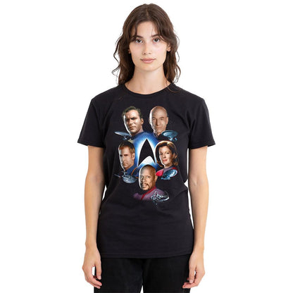 Black - Side - Star Trek Unisex Adult Starfleet´s Finest T-Shirt