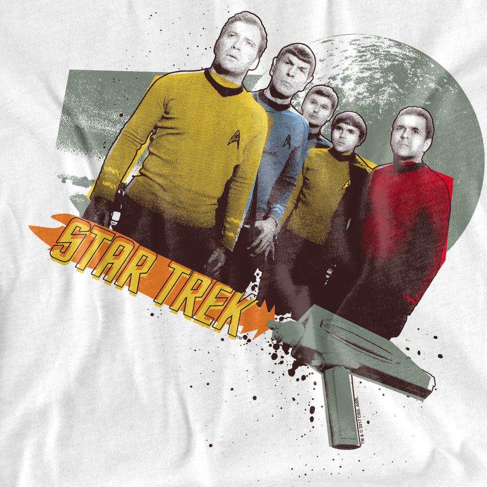 White - Pack Shot - Star Trek Unisex Adult Strange New Worlds T-Shirt