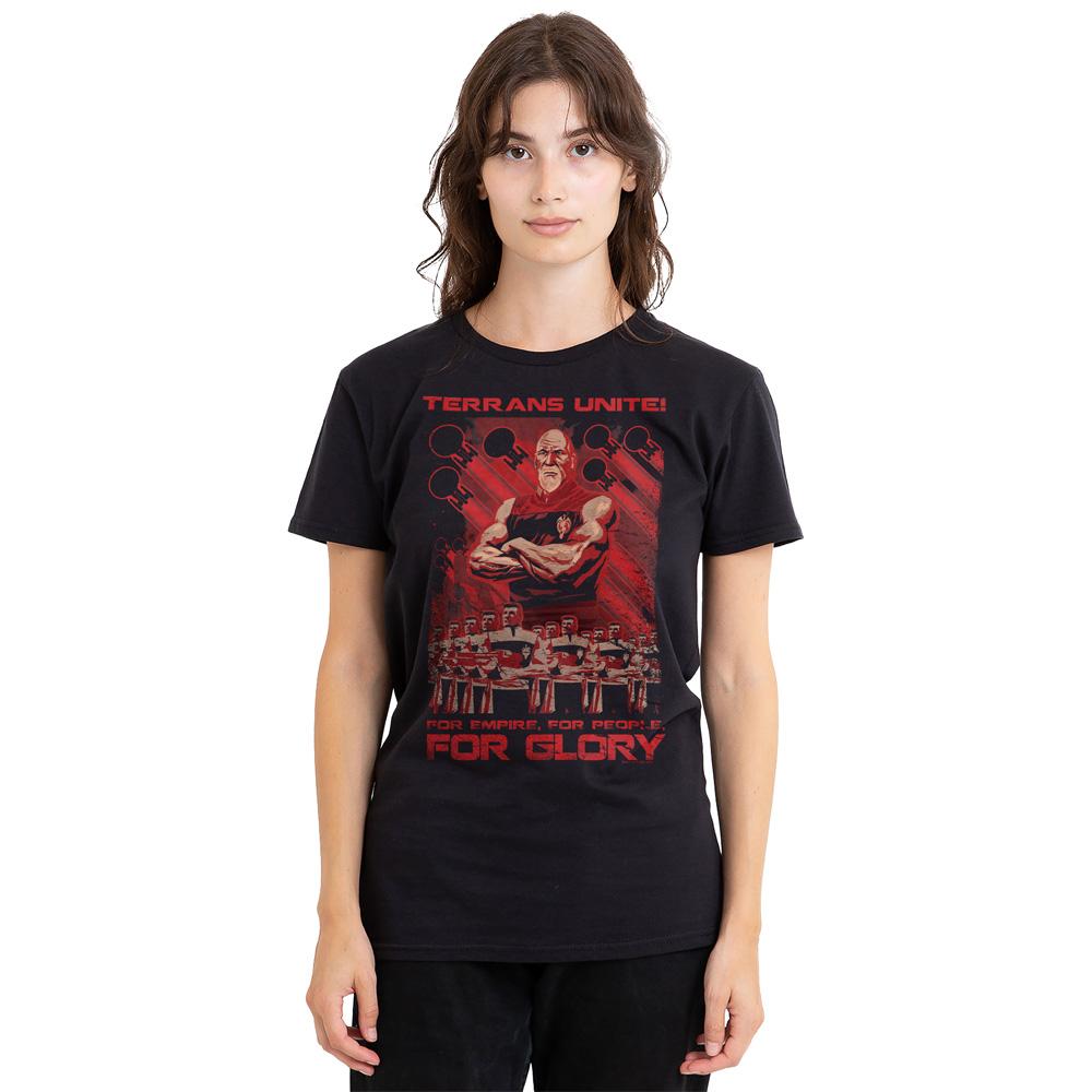 Black - Side - Star Trek Unisex Adult Terrans Unite T-Shirt