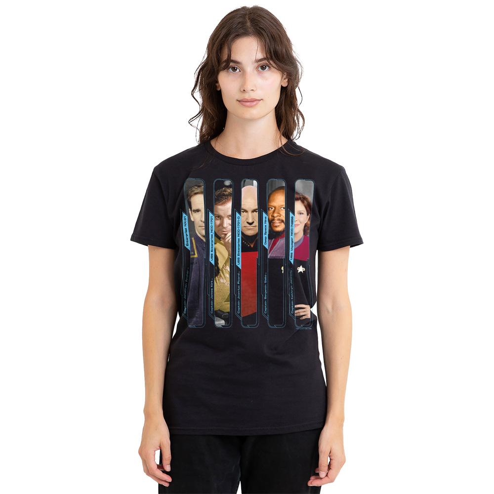 Black - Side - Star Trek Unisex Adult The Captains T-Shirt