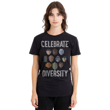 Black - Side - Star Trek Unisex Adult The Celebrate Diversity T-Shirt