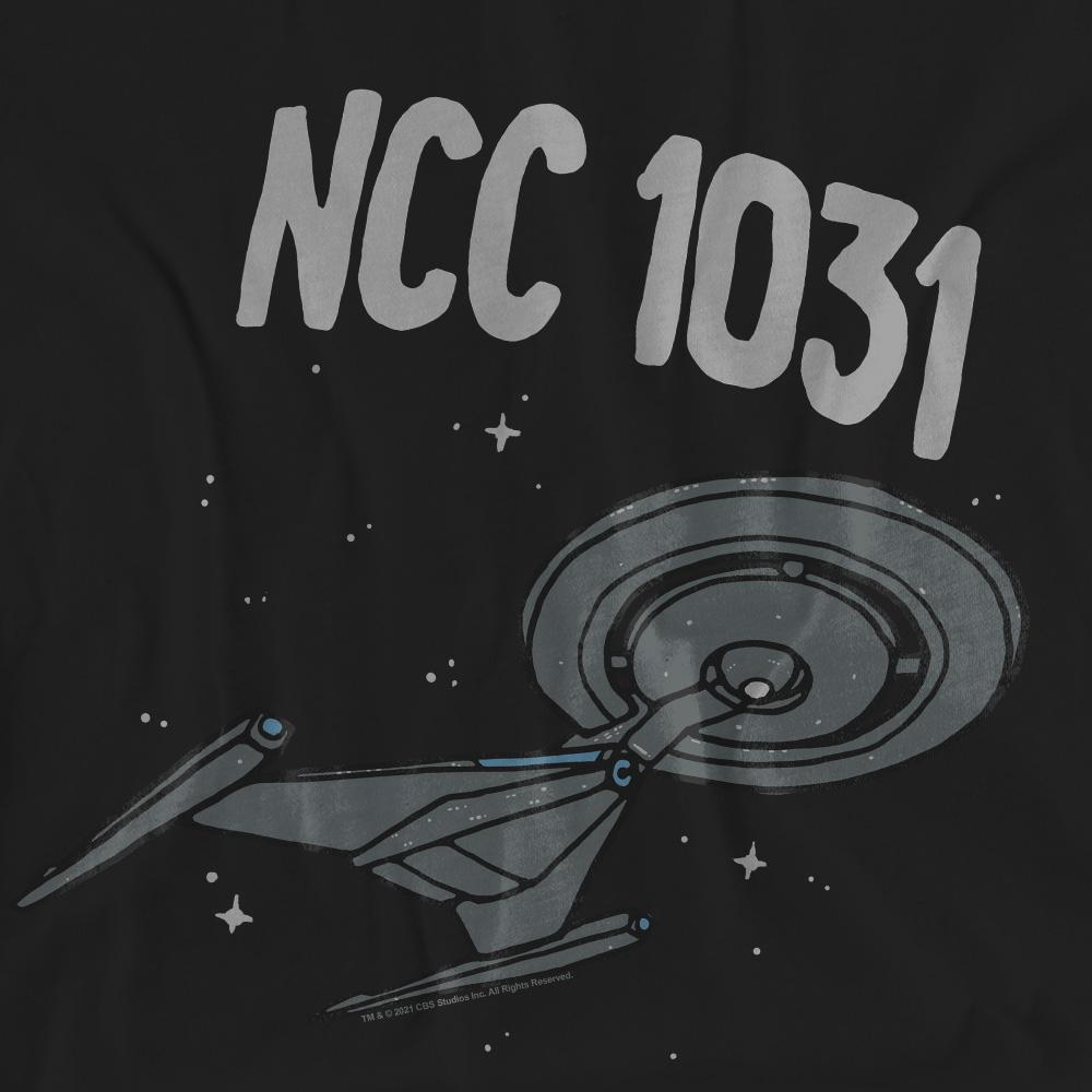 Black - Pack Shot - Star Trek Unisex Adult The Crossfield Class T-Shirt