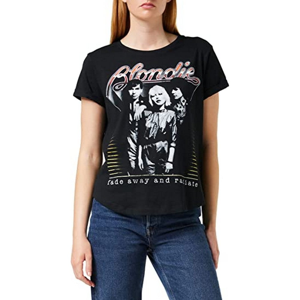 Black - Front - Blondie Womens-Ladies Fade Away And Radiate T-Shirt